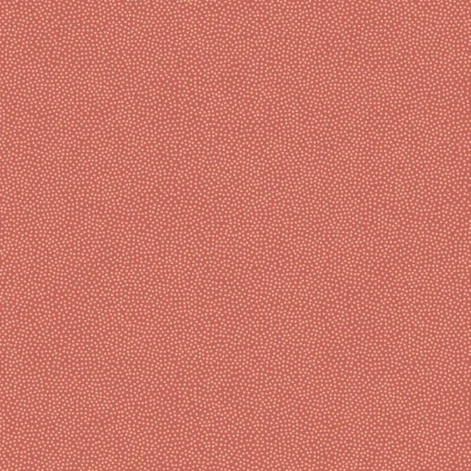 Katoen rood met miniscule witte bolletjes